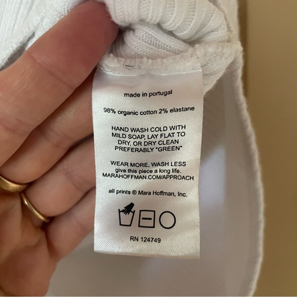 Mara Hoffman Janet Bodysuit Ribbed Knit Organic Cotton Size XS - Picture 4 of 6